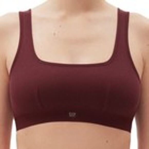 Gap Body Bralette Womens Medium Red Cotton Rib Lounge Athleisure Comfy Stretch - Picture 1 of 10